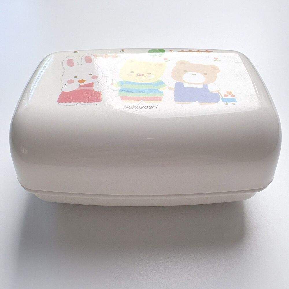 Vtg Sanrio Cheery Chums Soap Dish Retro Nakayoshi Bright Colors on White Japan - Picture 3 of 10